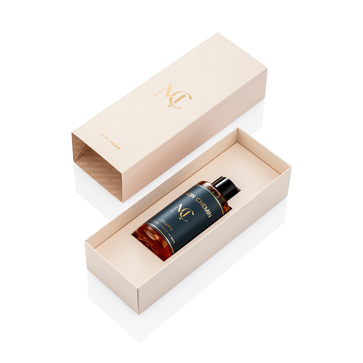 Celeste bath oil with refined perfume